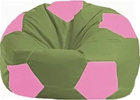 Бескаркасное кресло Flagman Мяч Стандарт М1.1-226 (оливковый/розовый) - 