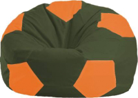Бескаркасное кресло Flagman Мяч Стандарт М1.1-56 (темно-оливковый/оранжевый) - 