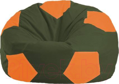 Бескаркасное кресло Flagman Мяч Стандарт М1.1-56 (темно-оливковый/оранжевый)