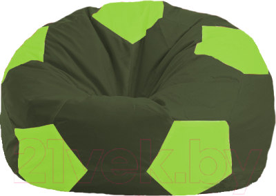 Бескаркасное кресло Flagman Мяч Стандарт М1.1-55 (темно-оливковый/салатовый)