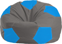 Бескаркасное кресло Flagman Мяч Стандарт М1.1-337 (серый/голубой) - 
