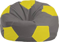 Бескаркасное кресло Flagman Мяч Стандарт М1.1-338 (серый/желтый) - 