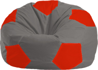 Бескаркасное кресло Flagman Мяч Стандарт М1.1-332 (серый/красный) - 