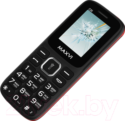 Мобильный телефон Maxvi C26 (черный/красный)