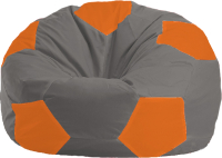 Бескаркасное кресло Flagman Мяч Стандарт М1.1-342 (серый/оранжевый) - 
