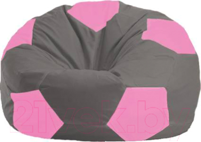 Бескаркасное кресло Flagman Мяч Стандарт М1.1-333 (серый/розовый)