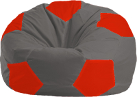 Бескаркасное кресло Flagman Мяч Стандарт М1.1-362 (темно-серый/красный) - 