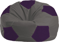 Бескаркасное кресло Flagman Мяч Стандарт М1.1-370 (темно-серый/фиолетовый) - 