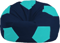 Бескаркасное кресло Flagman Мяч Стандарт М1.1-50 (темно-синий/бирюзовый) - 