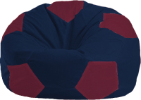 Бескаркасное кресло Flagman Мяч Стандарт М1.1-49 (темно-синий/бордовый) - 