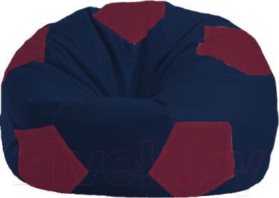 Бескаркасное кресло Flagman Мяч Стандарт М1.1-49 (темно-синий/бордовый)