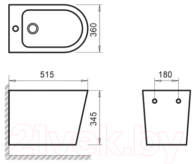 Купить Биде подвесное BelBagno BB053BH  