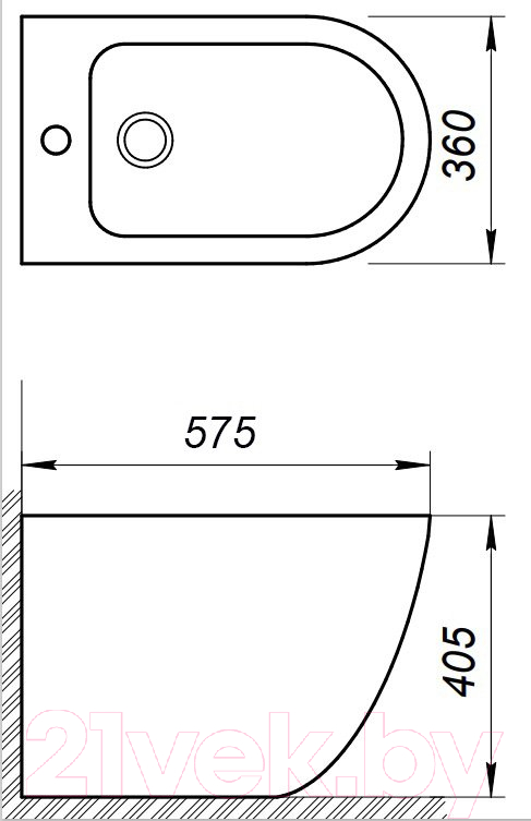 Биде напольное BelBagno BB2141B