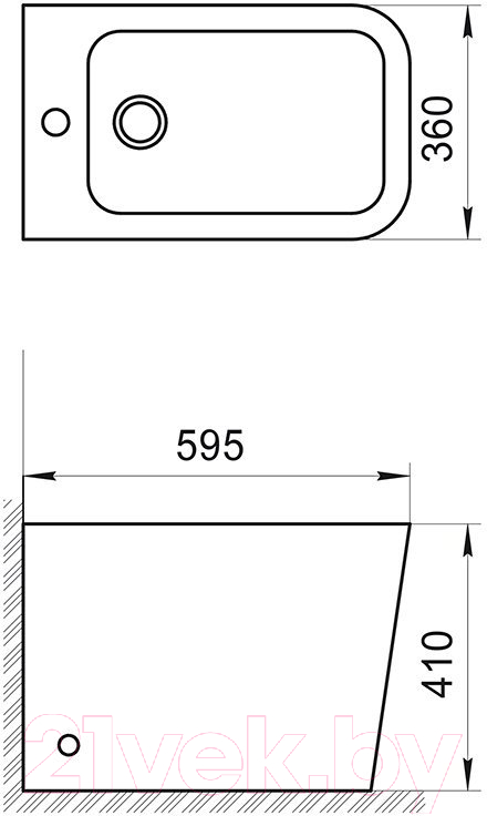 Биде напольное BelBagno BB003B