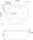 Миниатюра изображения товара Ванна акриловая Gemy G9053 B 185x162 (с гидромассажем)