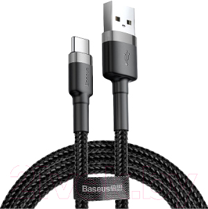 Кабель Baseus Cafule USB 2.0 - USB Type-C / CATKLF-CG1 (2м, черный/серый)