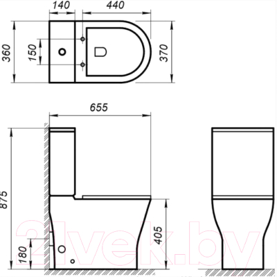 Сливной бачок BelBagno BB340T