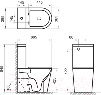 Унитаз напольный BelBagno BB2141CPR