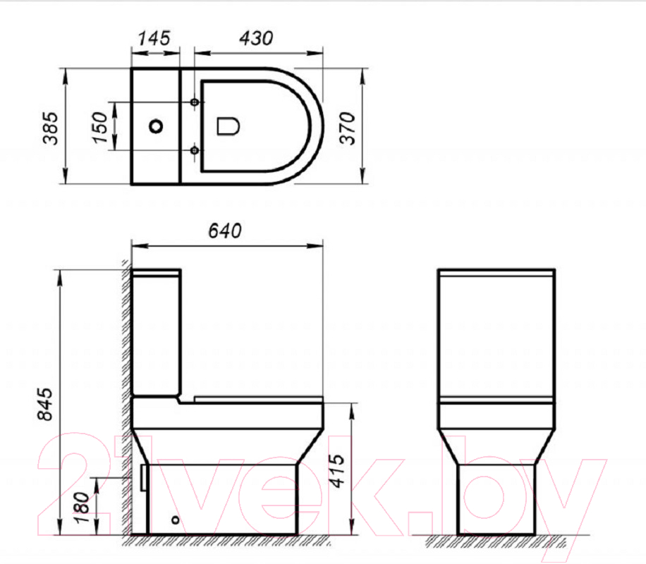 Унитаз напольный BelBagno BB339CPR