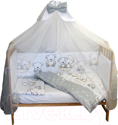 Комплект постельный для малышей Баю-Бай Ми-ми Мишки / К30-ММ5 (серый)