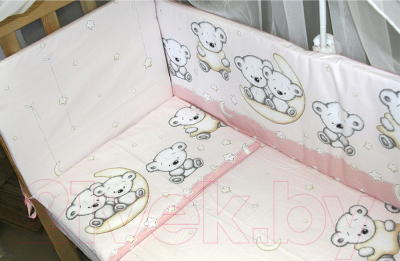 Комплект постельный для малышей Баю-Бай Ми-ми Мишки / К31-ММ1 (розовый)