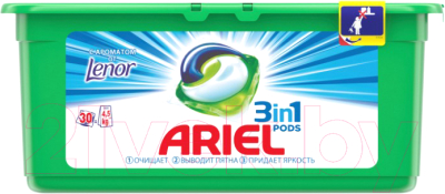 Капсулы для стирки Ariel Touch of Lenor Fresh 3 в 1 (Автомат, 30x23.8г)