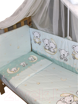 Комплект постельный для малышей Баю-Бай Ми-ми Мишки / К31-ММ3 (зеленый)