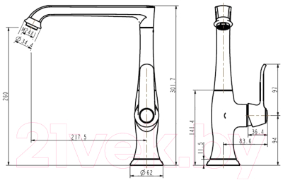 Смеситель Esko Monaco MC 519