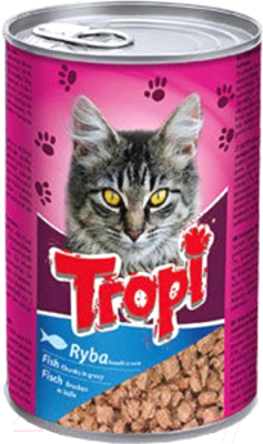

Корм для кошек Tropi, Кусочки в соусе с рыбой / TROPI04
