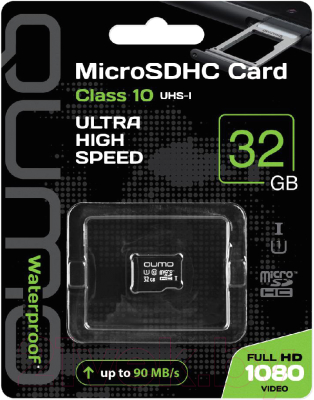 Карта памяти Qumo microSDHC (Class 10 UHS-I) 32GB (QM32GMICSDHC10U1NA)