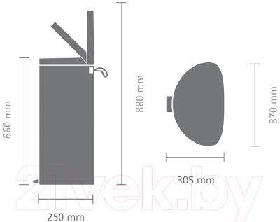 Мусорное ведро Brabantia FlatBack+ / 119644 (40л)