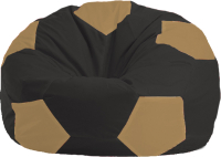 Бескаркасное кресло Flagman Мяч Стандарт М1.1-472 (черный/бежевый) - 