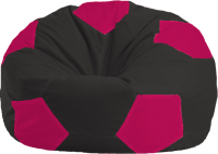 Бескаркасное кресло Flagman Мяч Стандарт М1.1-474 (черный/малиновый) - 