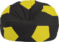 Бескаркасное кресло Flagman Мяч Стандарт М1.1-396 (черный/желтый) - 