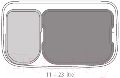 Система сортировки мусора Brabantia Bo Touch Bin / 127243 (11+23л, минерально-серый)