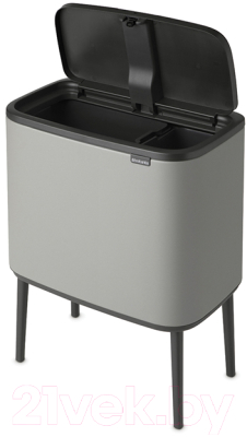 Система сортировки мусора Brabantia Bo Touch Bin / 127243 (11+23л, минерально-серый)