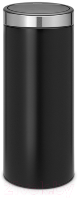 Мусорное ведро Brabantia Touch Bin New с защитой от отпечатков / 115448 (30л, черный матовый)