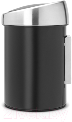 Мусорное ведро Brabantia Touch Bin / 364440 (3л, черный матовый /стальной матовый)