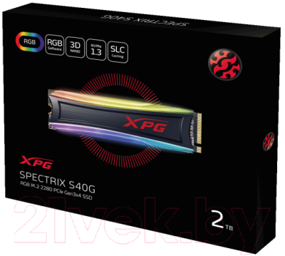 SSD диск A-data XPG Spectrix S40G RGB 256GB (AS40G-256GT-C)