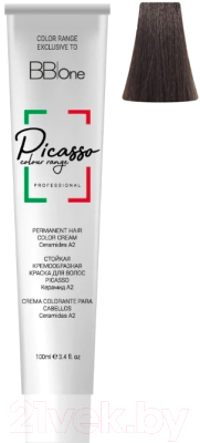 Крем-краска для волос BB One Picasso Colour Range 5.1 пепельный натуральный светло-коричневый (100мл)