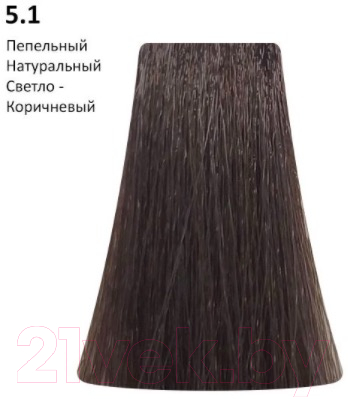Крем-краска для волос BB One Picasso Colour Range 5.1 пепельный натуральный светло-коричневый (100мл)