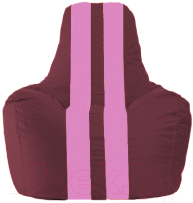 Бескаркасное кресло Flagman Спортинг С1.1-306 (бордовый/розовые полоски)