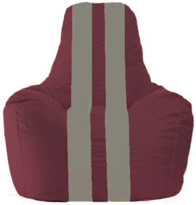 Бескаркасное кресло Flagman Спортинг С1.1-303 (бордовый/серые полоски)