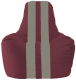 Бескаркасное кресло Flagman Спортинг С1.1-303 (бордовый/серые полоски) - 