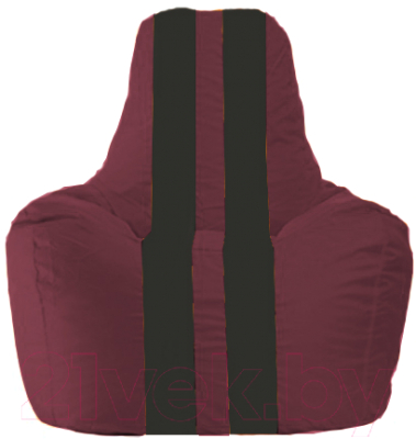 Бескаркасное кресло Flagman Спортинг С1.1-299 (бордовый/черные полоски)