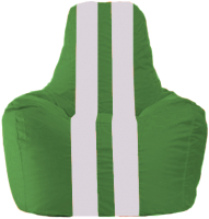 Бескаркасное кресло Flagman Спортинг С1.1-244 (зеленый/белые полоски) - 