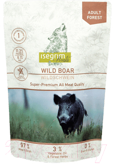 Влажный корм для собак Isegrim Roots Adult Forest Wild Boar / 95755 (410г)
