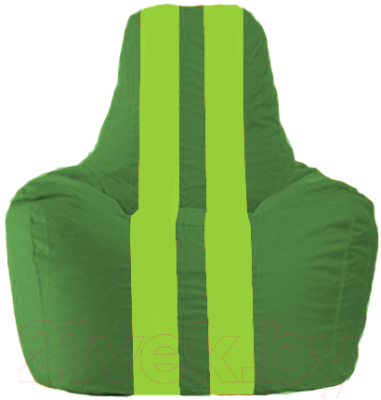Бескаркасное кресло Flagman Спортинг С1.1-241 (зеленый/салатовые полоски)