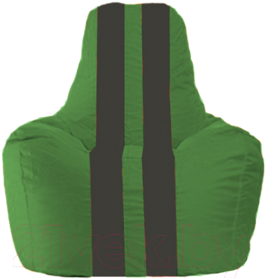 Бескаркасное кресло Flagman Спортинг С1.1-235 (зеленый/черные полоски)