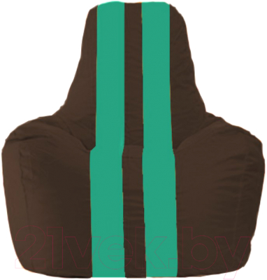 Бескаркасное кресло Flagman Спортинг С1.1-317 (коричневый/бирюзовые полоски)